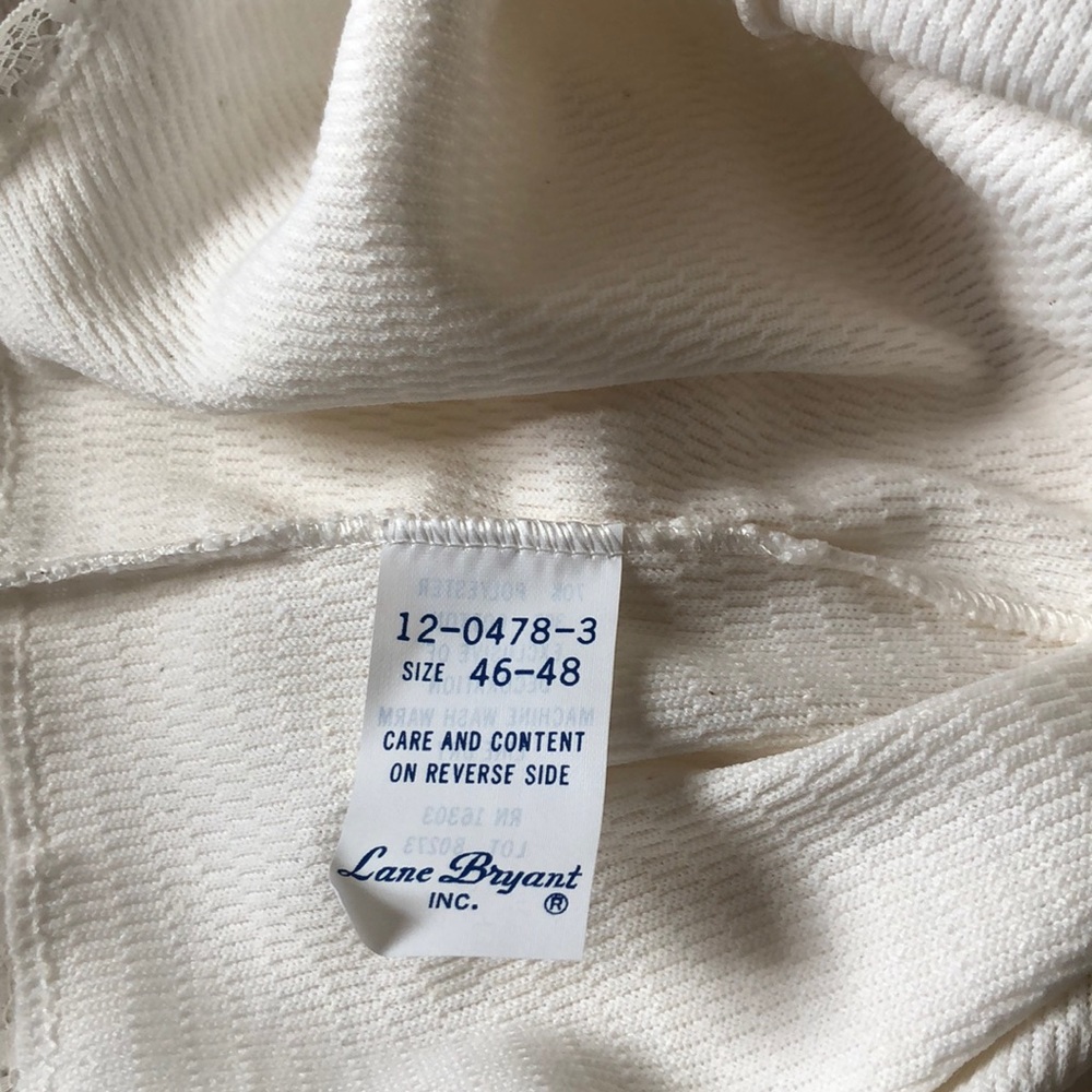 Vintage Polyester Cotton Stretch Thermal Slip XL - Picture 6 of 6